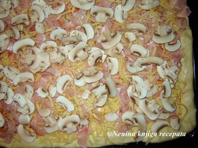 pizza šunka